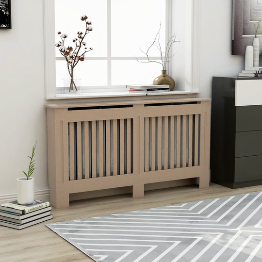 vidaXL Lämpöpatterin suoja 152x19x81 cm MDF