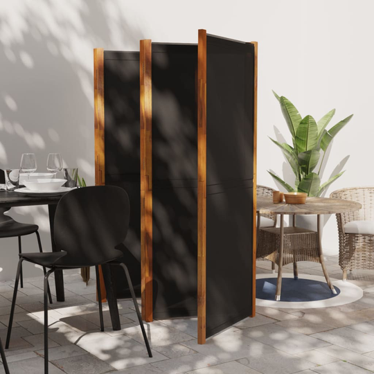 vidaXL 5-paneelinen tilanjakaja musta 350x180 cm