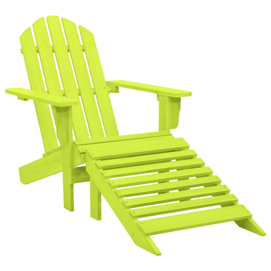 vidaXL Adirondack-puutarhatuoli rahilla täysi kuusi vihreä