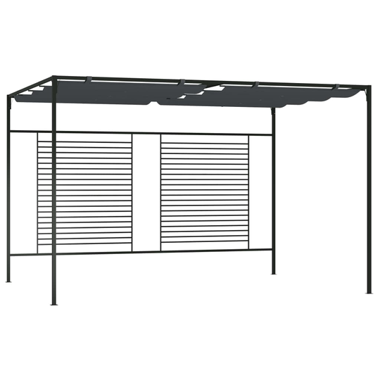 vidaXL Huvimaja sisäänvedettävä katto 4x3x2,3 m antrasiitti 180 g/m²