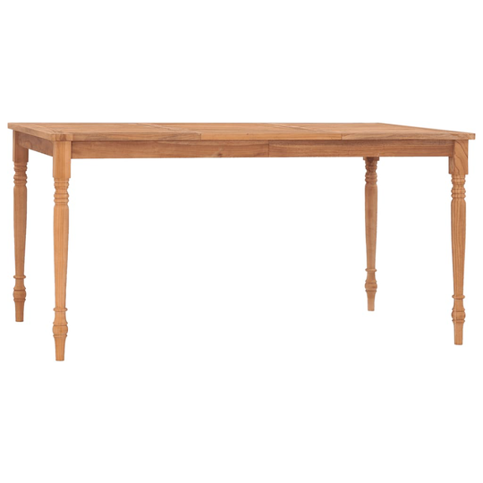 vidaXL Batavia pöytä 150x90x75 cm täysi tiikki
