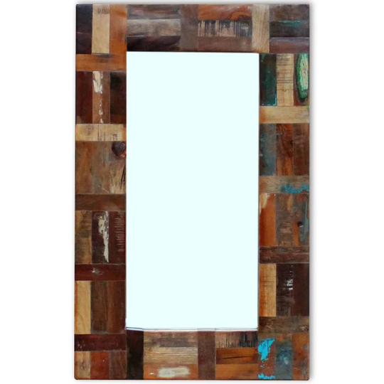 vidaXL Peili kierrätetty massiivipuu 80x50 cm