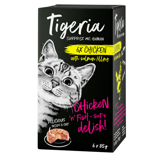 Tigeria 6 x 85 g - kanaa lohiytimellä