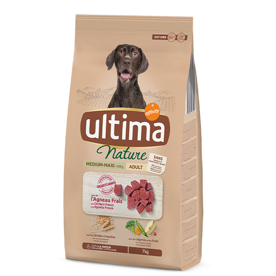 Ultima Nature Medium / Maxi lammas - säästöpakkaus: 2 x 7 kg