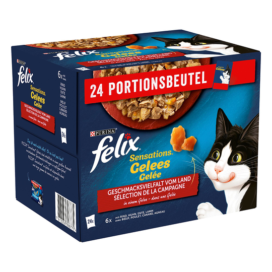 96 x 85 g Latz "Sensations" Pouches erikoishintaan! - "Sensations" nauta, kana, ankka, karitsa