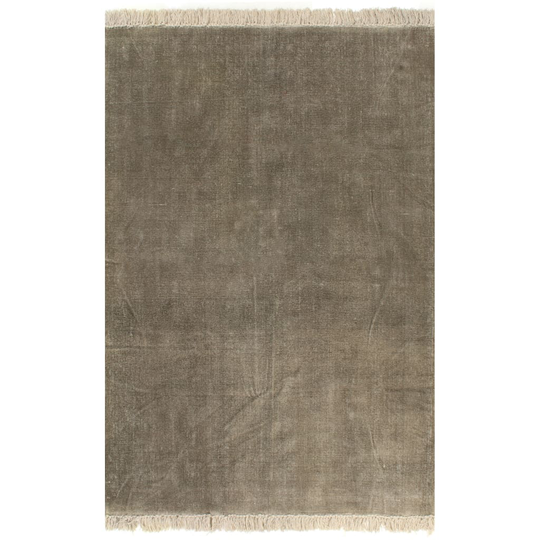 vidaXL Kilim matto puuvilla 120x180 cm ruskeanharmaa