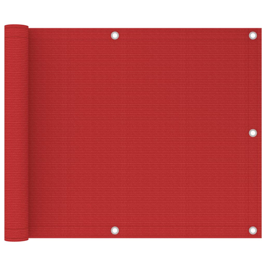 vidaXL Parvekkeen suoja punainen 75x300 cm HDPE