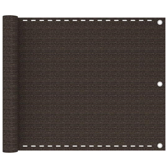 vidaXL Parvekkeen suoja ruskea 75x500 cm HDPE