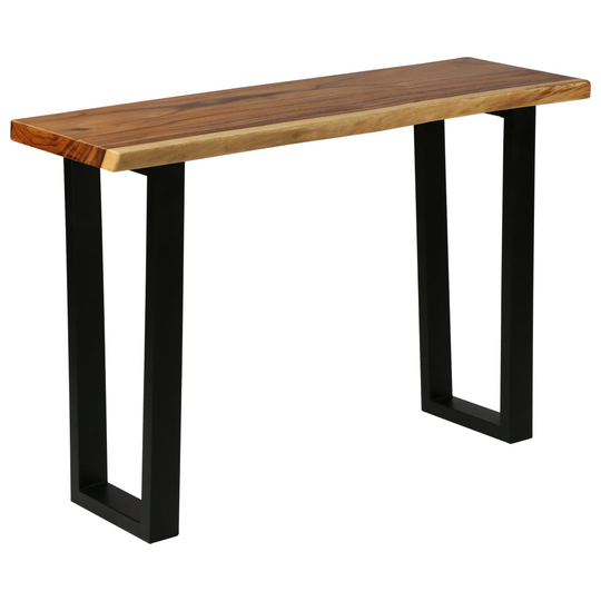 vidaXL Konsolipöytä kiinteä sadepuu 110x35x75 cm