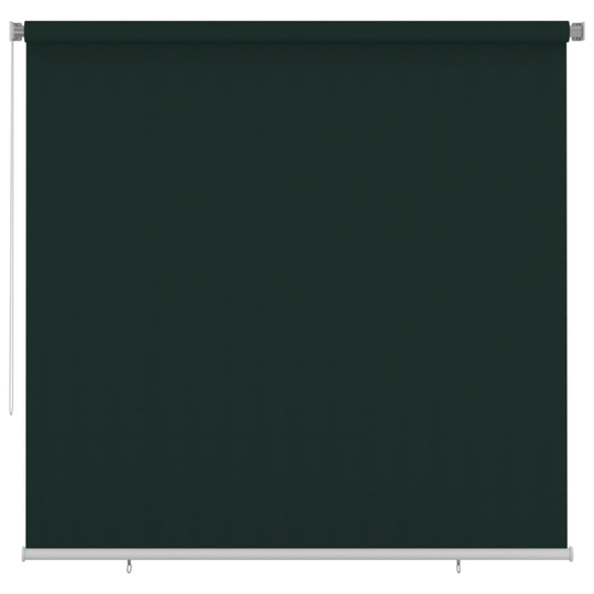 vidaXL Rullaverho ulkotiloihin 240x230 cm tummanvihreä HDPE