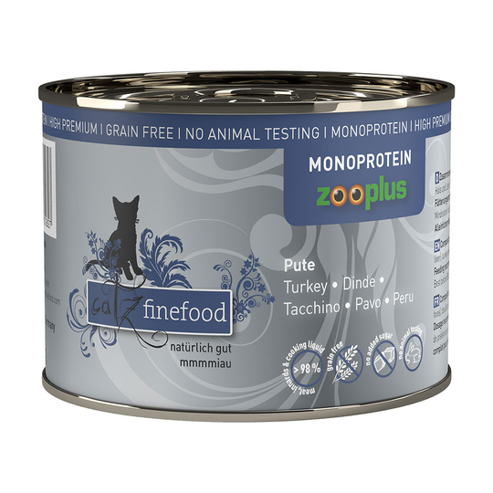 20 + 4 kaupan päälle! 24 x 200 g catz finefood Monoprotein zooplus - kalkkuna