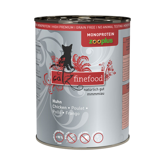 20 + 4 kaupan päälle! 24 x 400 g catz finefood Monoprotein zooplus - kana