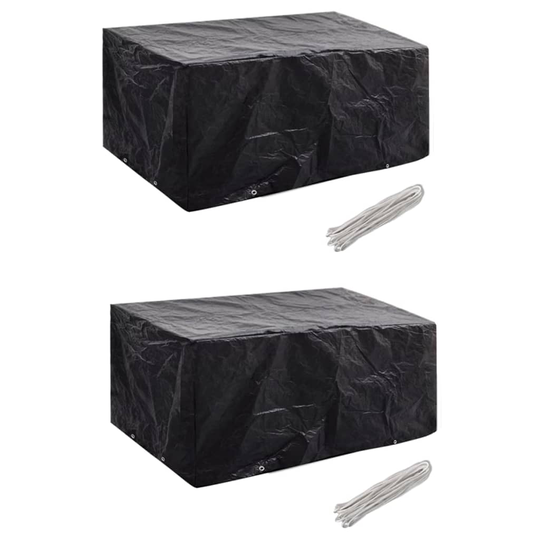 vidaXL Puutarhakalustesuojat 2 kpl 4 hengen 8 purjerengasta 180x140 cm