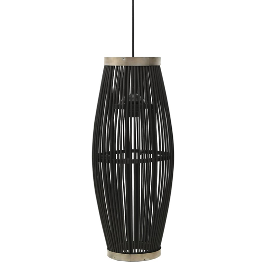 vidaXL Riippuvalaisin musta paju 40 W 21x50 cm ovaali E27