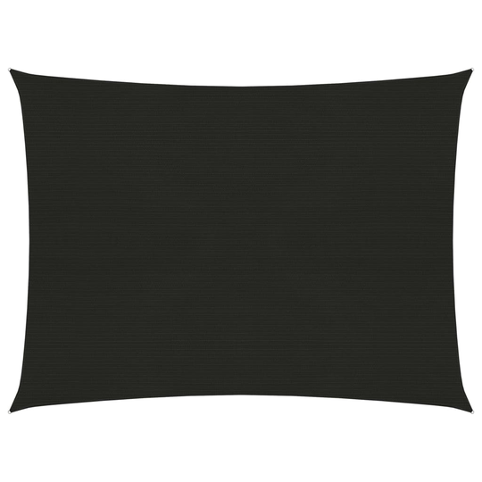 vidaXL Aurinkopurje 160 g/m² musta 6x7 m HDPE
