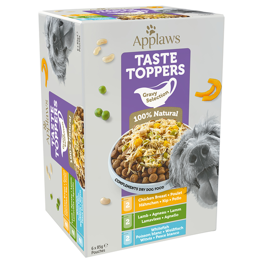 Applaws Taste Toppers -koiranruoka erikoishintaan! - kastikelajitelma (6 x 85 g)