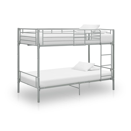 vidaXL Kerrossänky harmaa metalli 90x200 cm