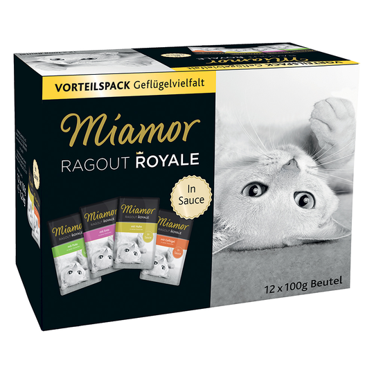Miamor Ragout Royale -valikoima 12 x 100 g - siipikarjavalikoima kastikkeessa
