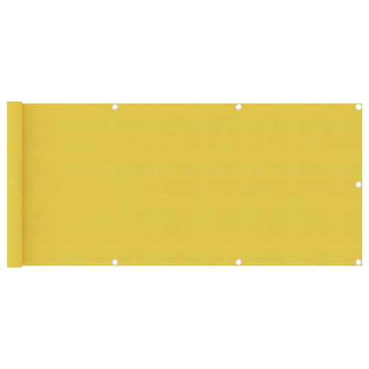 vidaXL Parvekkeen suoja keltainen 75x400 cm HDPE
