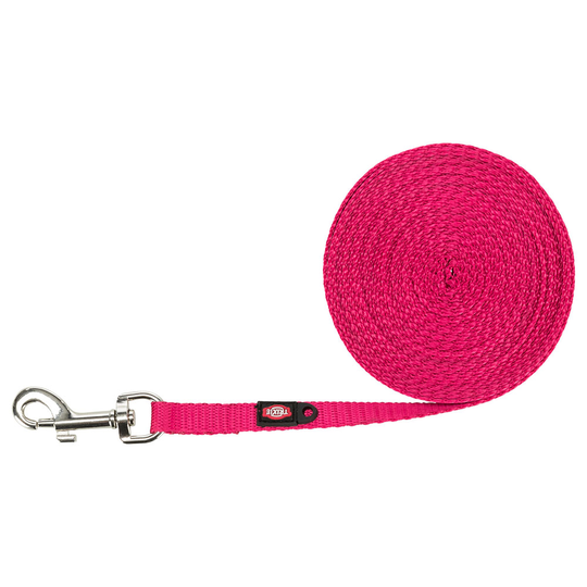 Trixie-jälkiliina, kevyt, fuksianpunainen - koko XS-S: pituus 5 m / leveys 10 mm