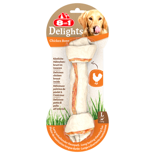 8in1 Delights -puruluut kanatäytteellä - L: 85 g (1 kpl)