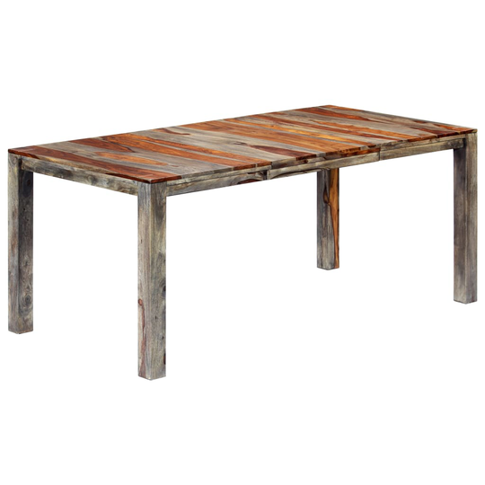 vidaXL Ruokapöytä harmaa 180x90x76 cm täysi seesampuu