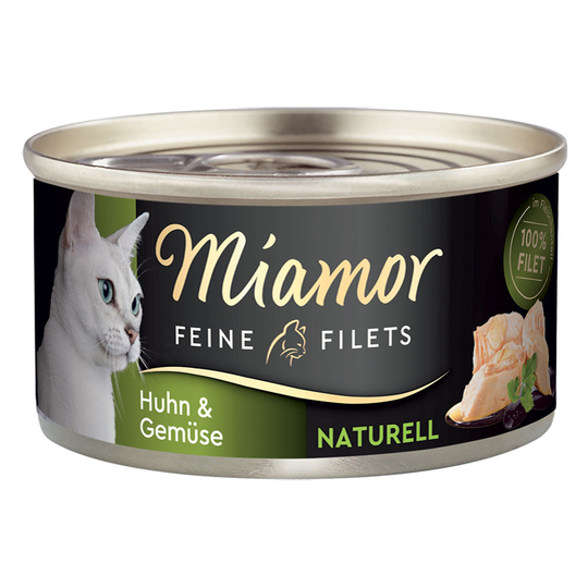 Miamor Fine Filets Naturelle -säästöpakkaus 24 x 80 g - kana & kasvikset