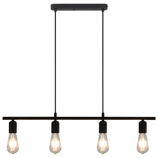 vidaXL Kattovalaisin hehkulankapolttimoilla 2 W musta 80 cm E27
