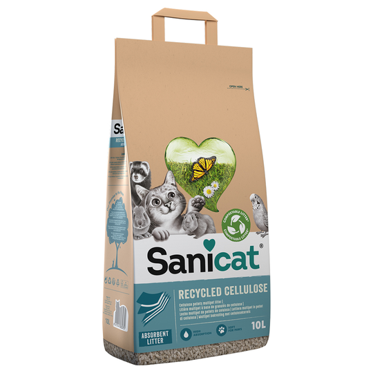 10 L Sanicat Cellulose -kissanhiekkaa erikoishintaan! - 10 L