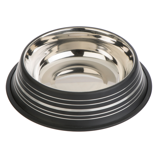 Silver Line -teräsruokakuppi, mattamusta - 0,20 l, Ø 15,0 cm