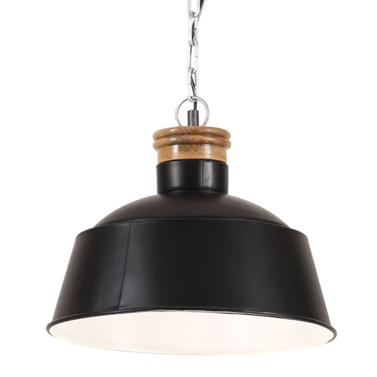 vidaXL Teollistyylinen riippuvalaisin 32 cm musta E27