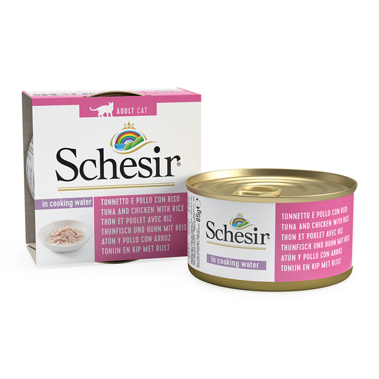 Schesir Natural with Rice 1 x 85 g - kanafile, naudanfile & riisi