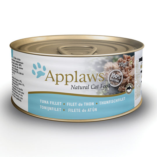 18 + 6 kaupan päälle! 24 x 70 g Applaws-kissanruokaa - in Broth: tonnikalafilee
