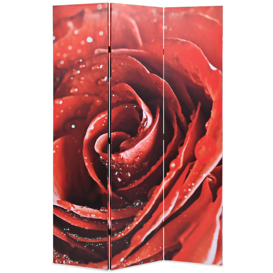vidaXL Taitettava tilanjakaja ruusu 120x170 cm punainen