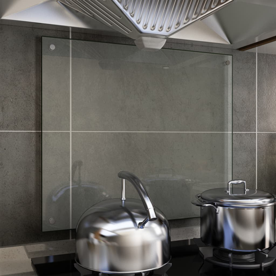 vidaXL Keittiön roiskesuoja läpinäkyvä 70x60 cm karkaistu lasi