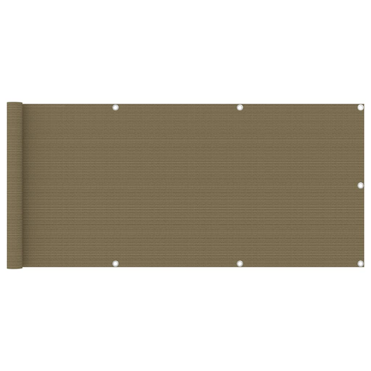 vidaXL Parvekkeen suoja harmaanruskea 75x600 cm HDPE