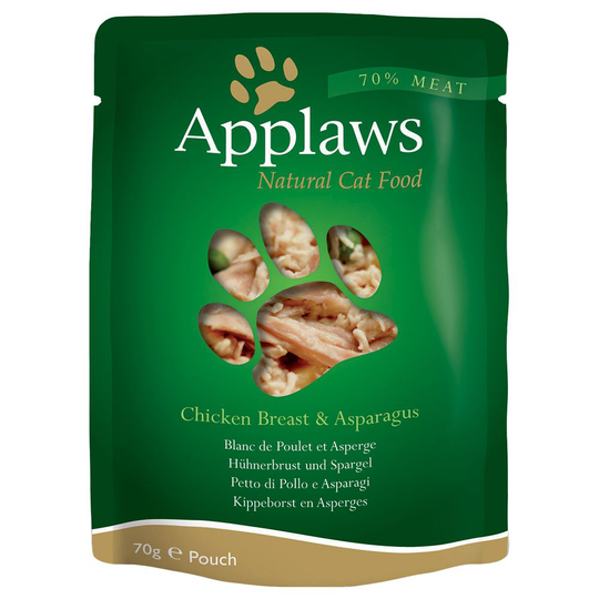 Applaws-kissanruoka 12 x 70 g - kananrinta & parsa