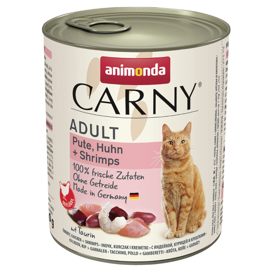 Animonda Carny Adult 6 x 800 g - kalkkuna, kana & katkarapu