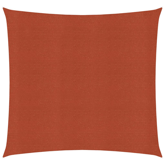 vidaXL Aurinkopurje 160 g/m² terrakotta 7x7 m HDPE