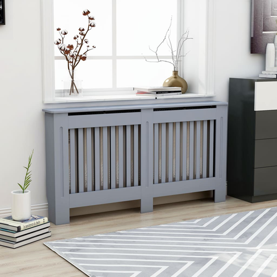 vidaXL Lämpöpatterin suoja antrasiitti 152x19x81 cm MDF