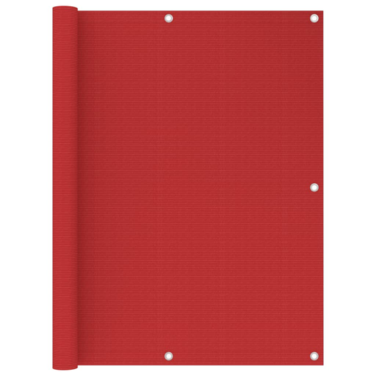 vidaXL Parvekkeen suoja punainen 120x300 cm HDPE