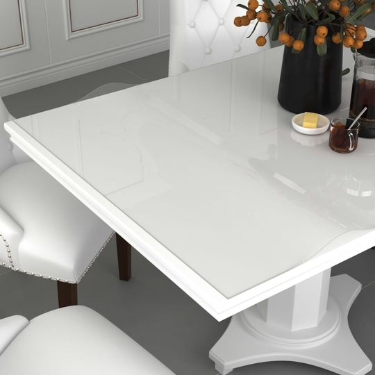 vidaXL Pöytäsuoja läpinäkyvä 100x90 cm 2 mm PVC