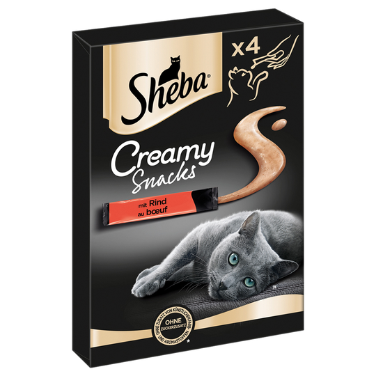 Sheba Creamy Snacks säästöpakkaus 8 x 12 g - nauta