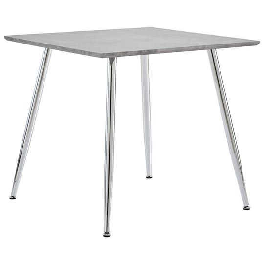 vidaXL Ruokapöytä betoni ja hopea 80,5x80,5x73 cm MDF