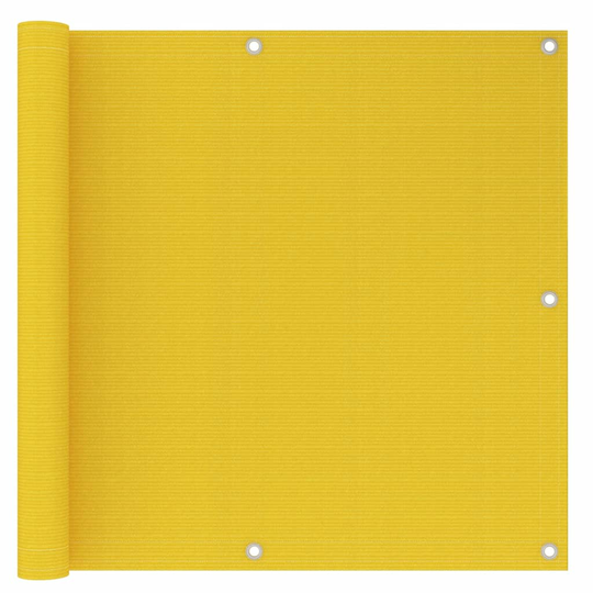 vidaXL Parvekkeen suoja keltainen 90x300 cm HDPE