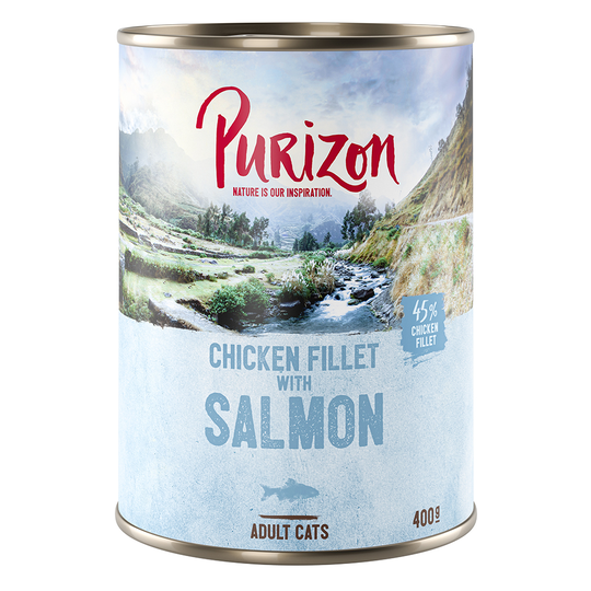 Purizon Adult 6 x 400 g - viljaton - kanafilee & lohi