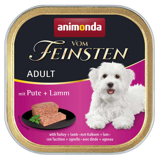 6 x 150 g Animonda vom Feinsten koiranruoka: 5 + 1 kaupan päälle! - Adult, viljaton: kalkkuna & lammas