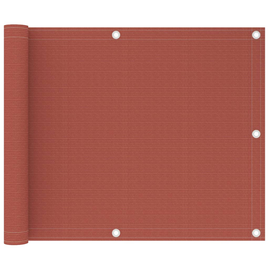 vidaXL Parvekkeen suoja terrakotta 75x400 cm HDPE