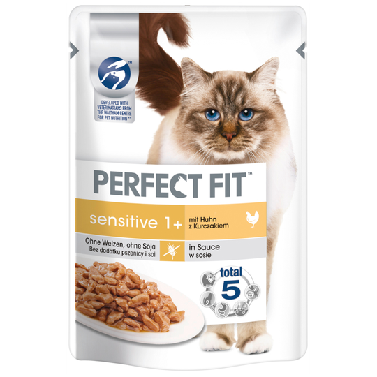 Perfect Fit -säästöpakkaus 96 x 85 g - Sensitive 1+ kana