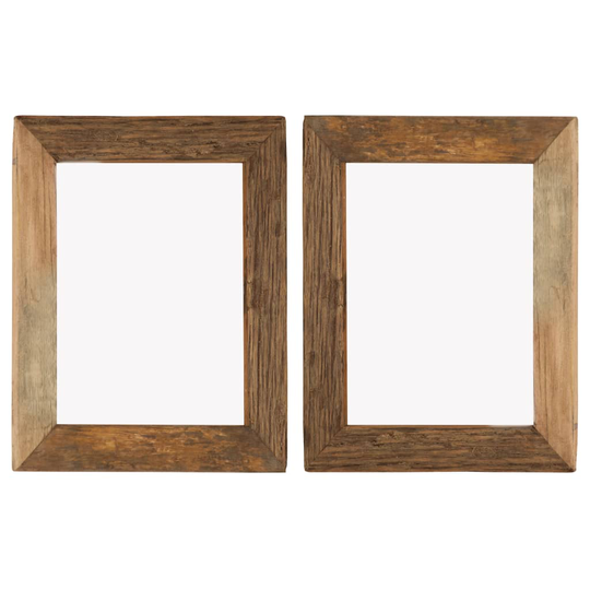 vidaXL Valokuvakehykset 2 kpl 34x40 cm täysi kierrätetty puu ja lasi